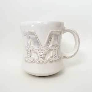 Hallmark Monogram Initial Letter M Coffee Mug Stephen Carter Shabby Chic